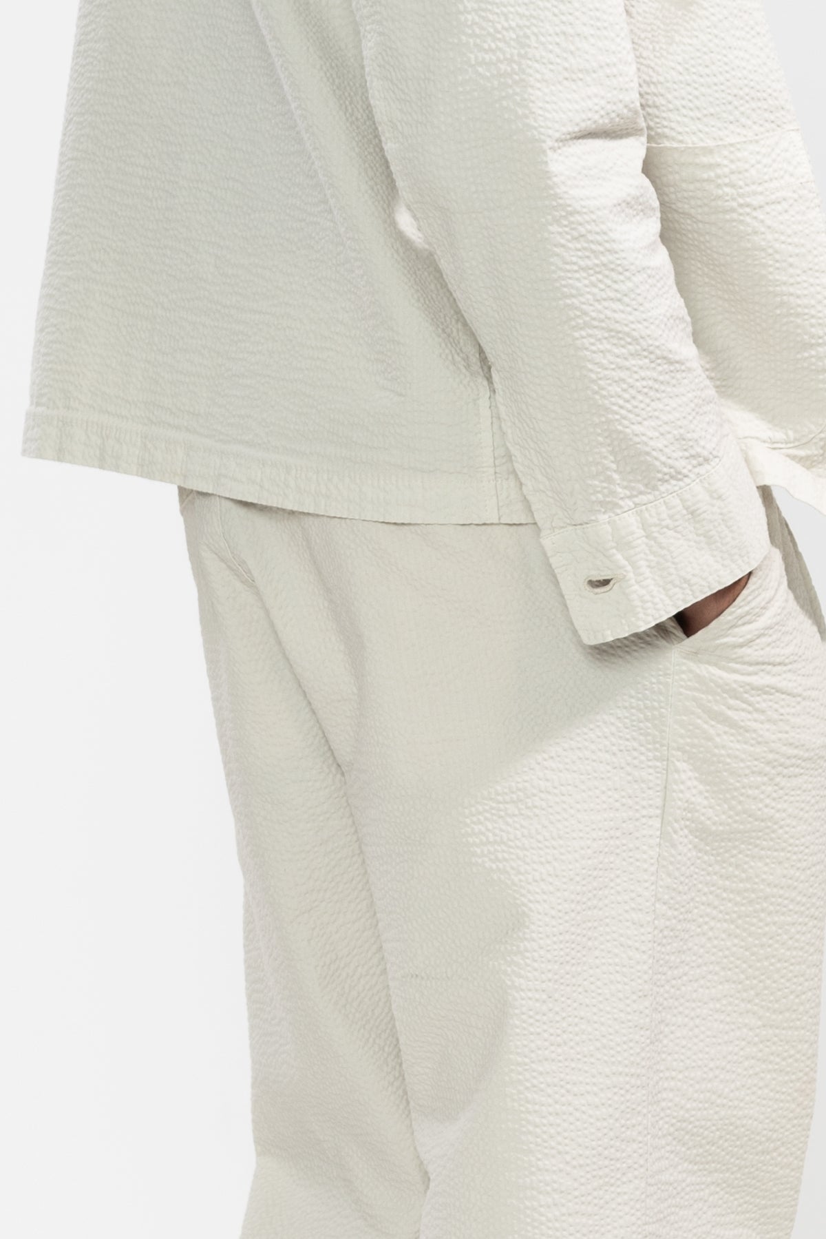 Seersucker Cotton Tailored Jacket | Polonio