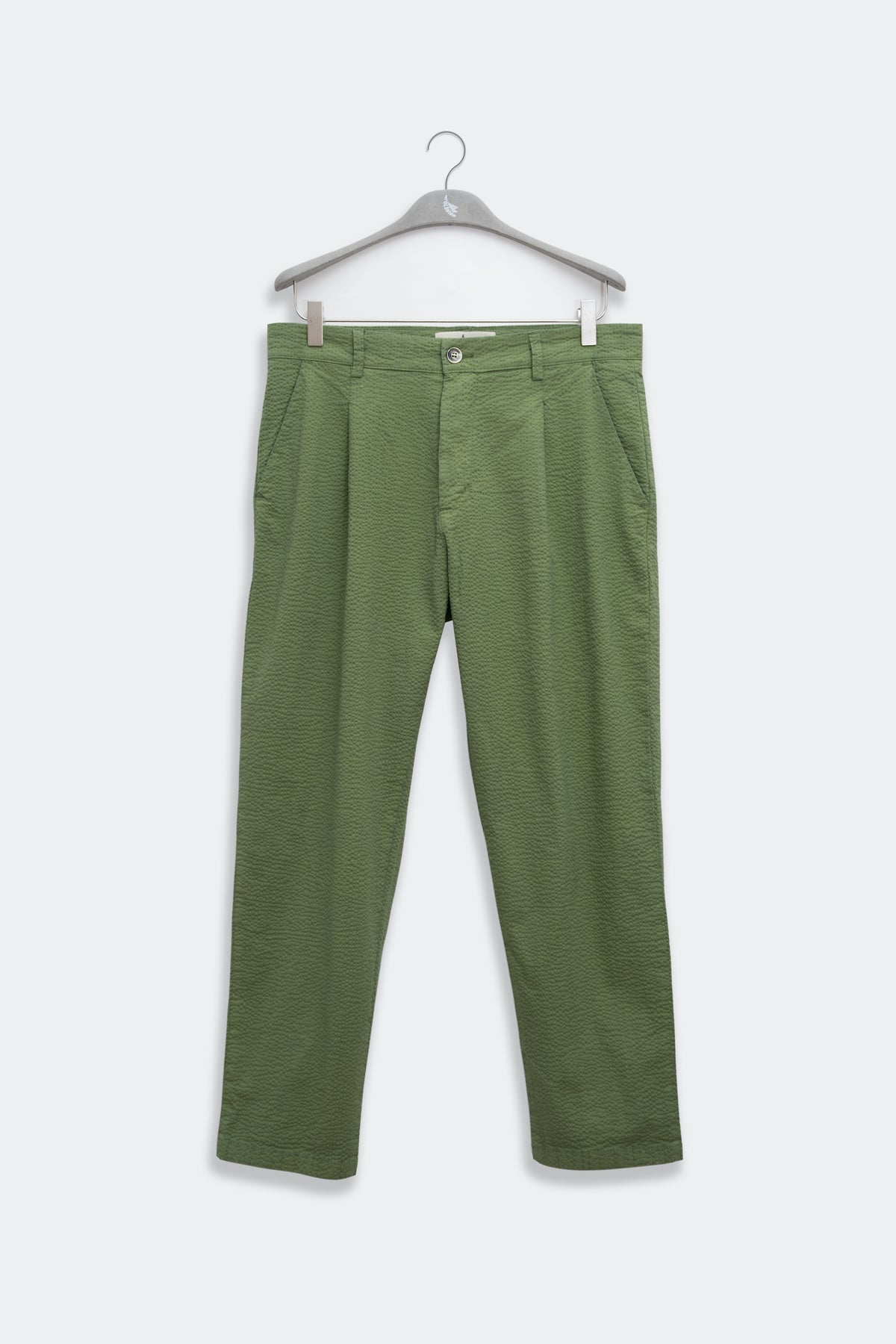 Pantalon Seersucker Vert