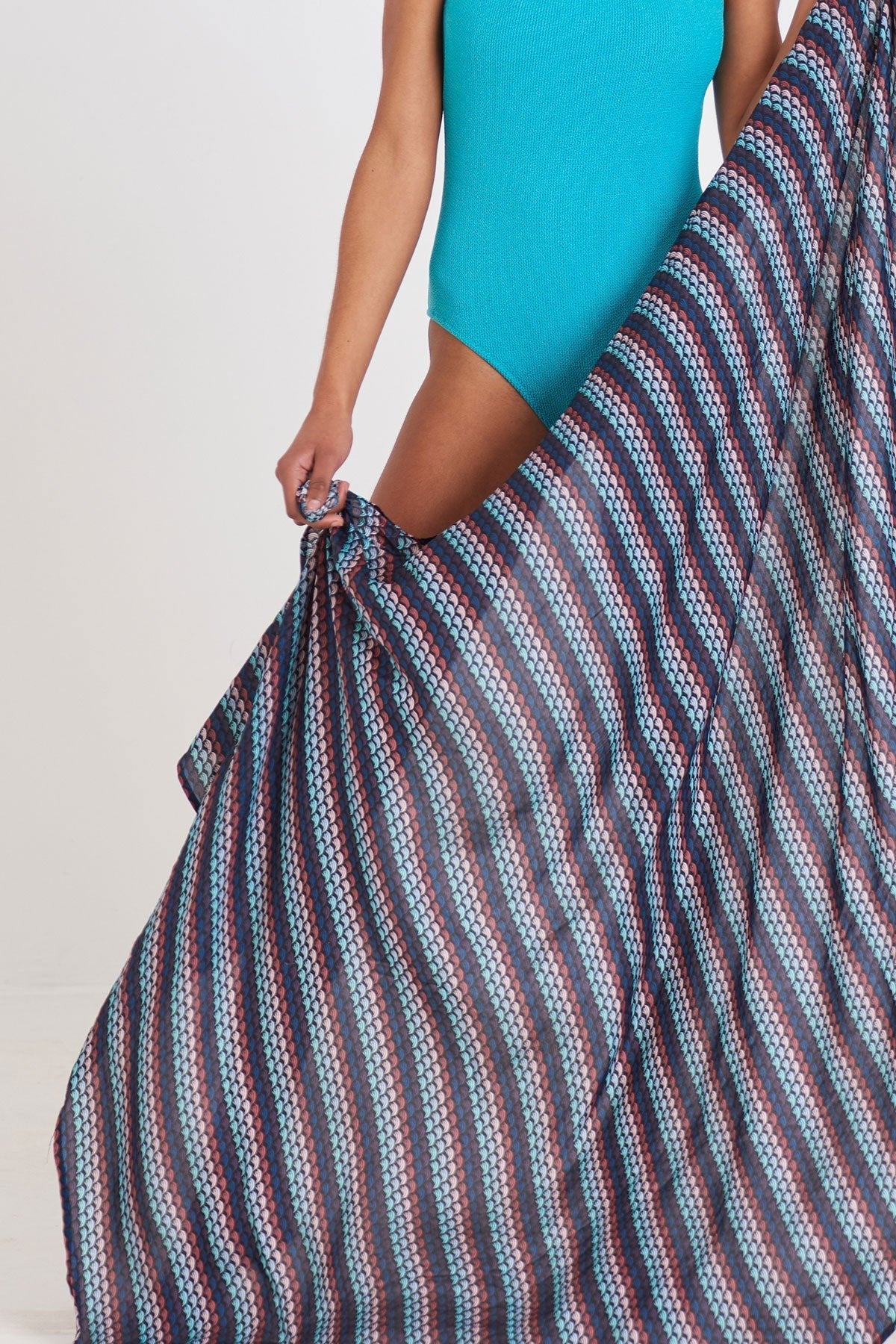 Banana Rainbow Silk Wrap Skirt - Polonio