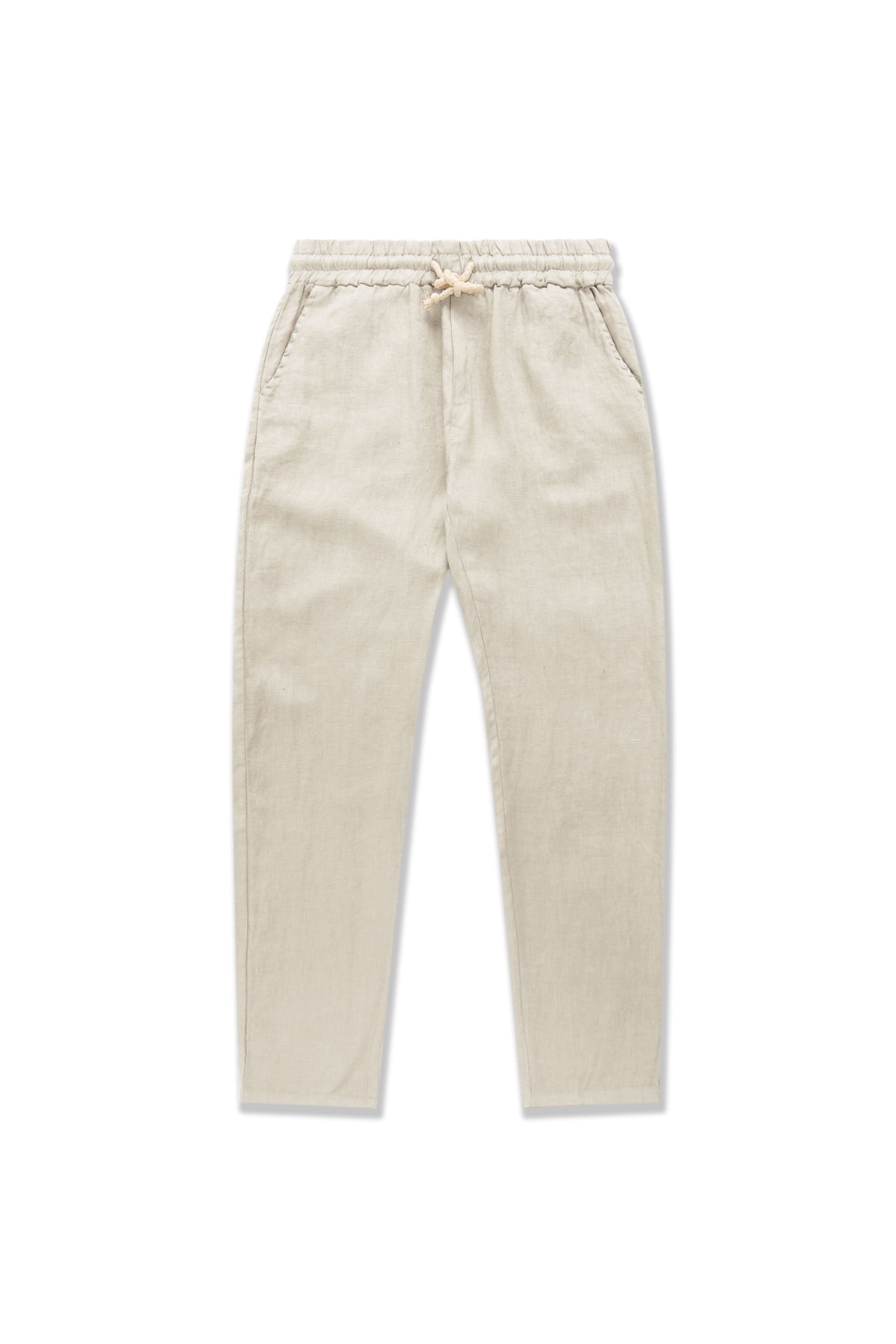 Cream Premium Linen Pants - Polonio