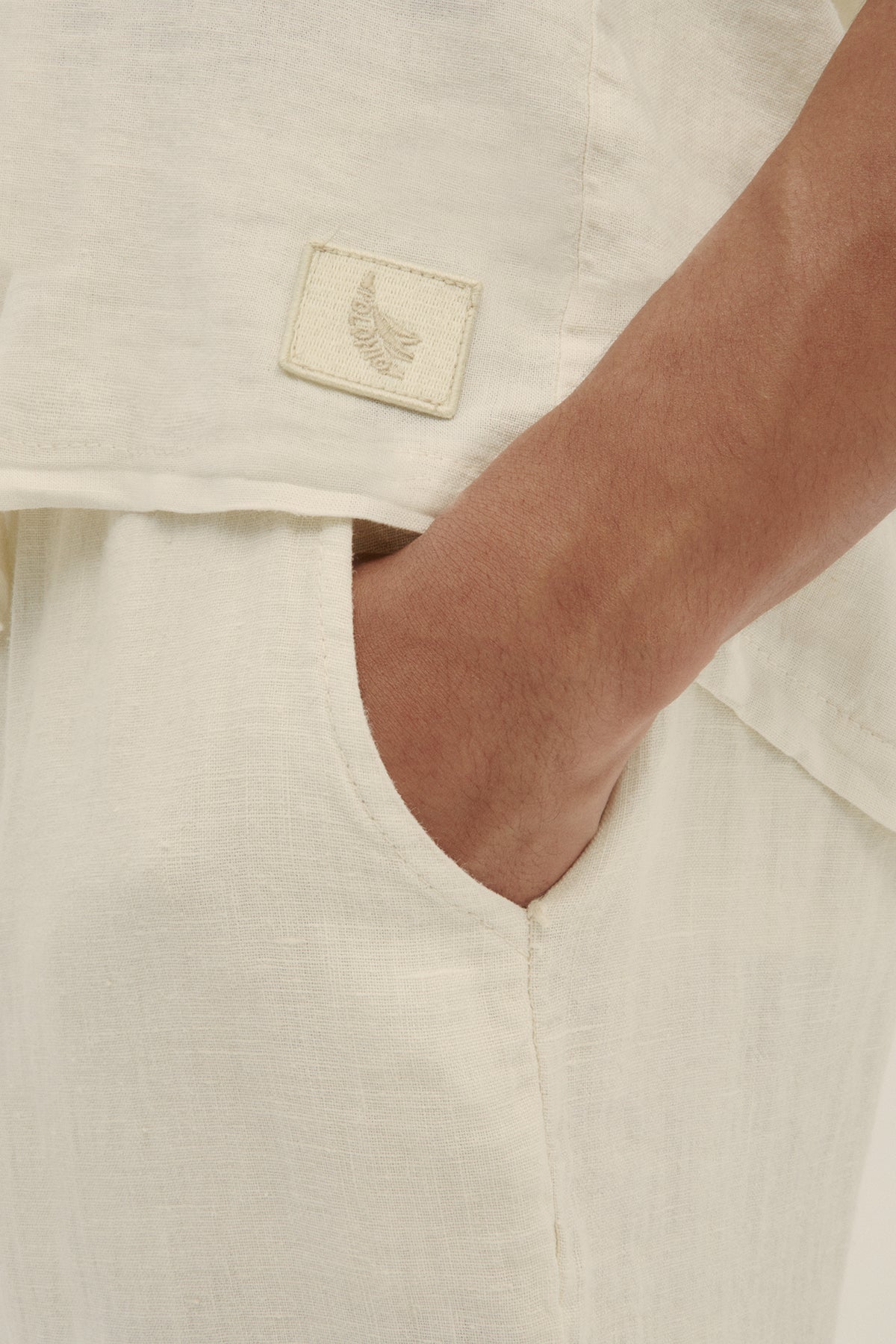Cream Premium Linen Pants - Polonio