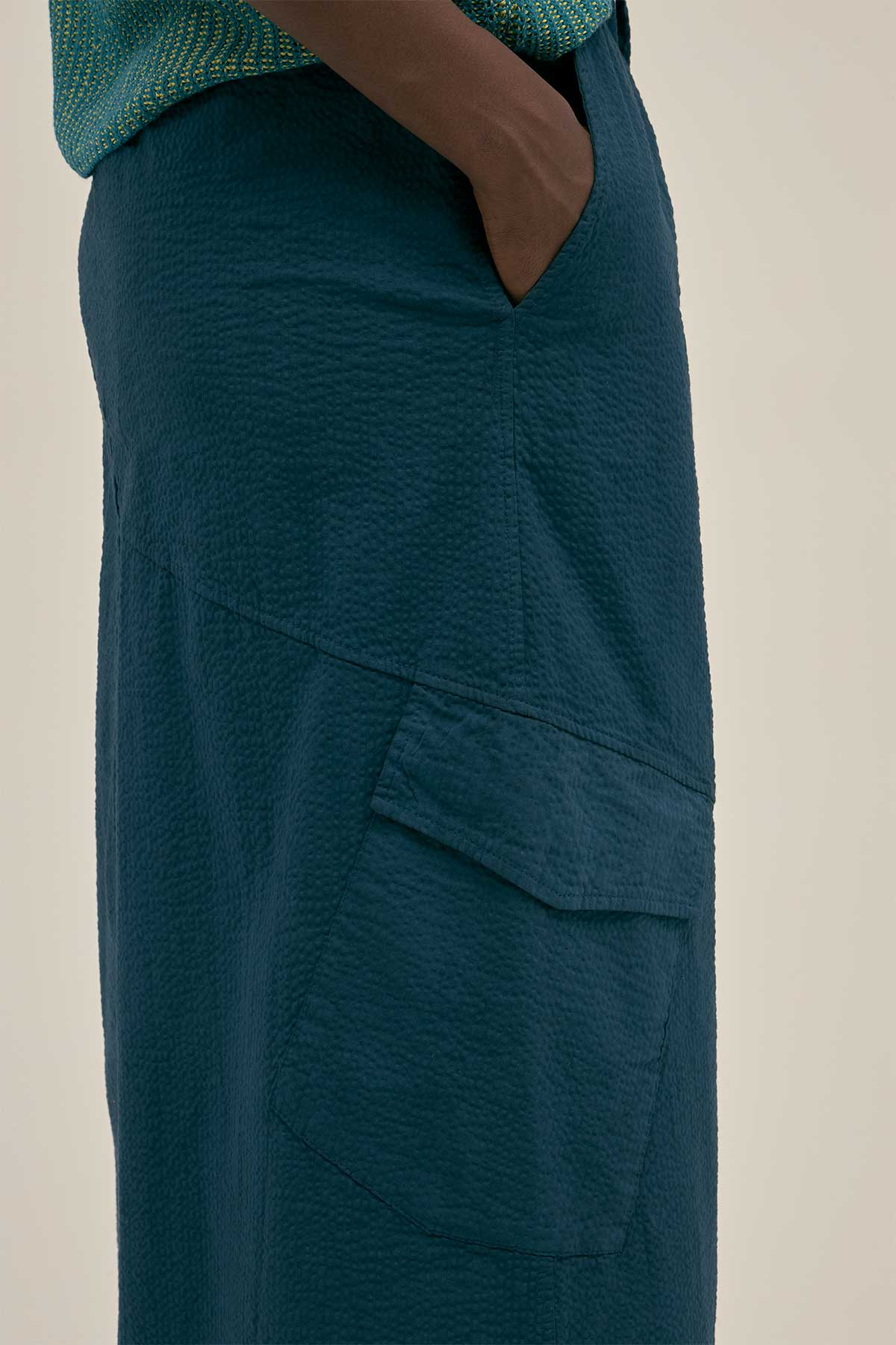 Amelie Long Skirt in Navy Blue