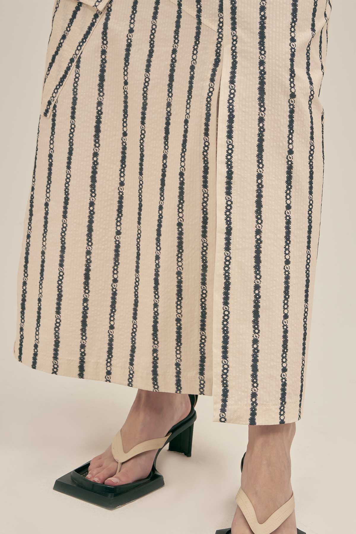 Falda Amelie Floral Stripe - Polonio