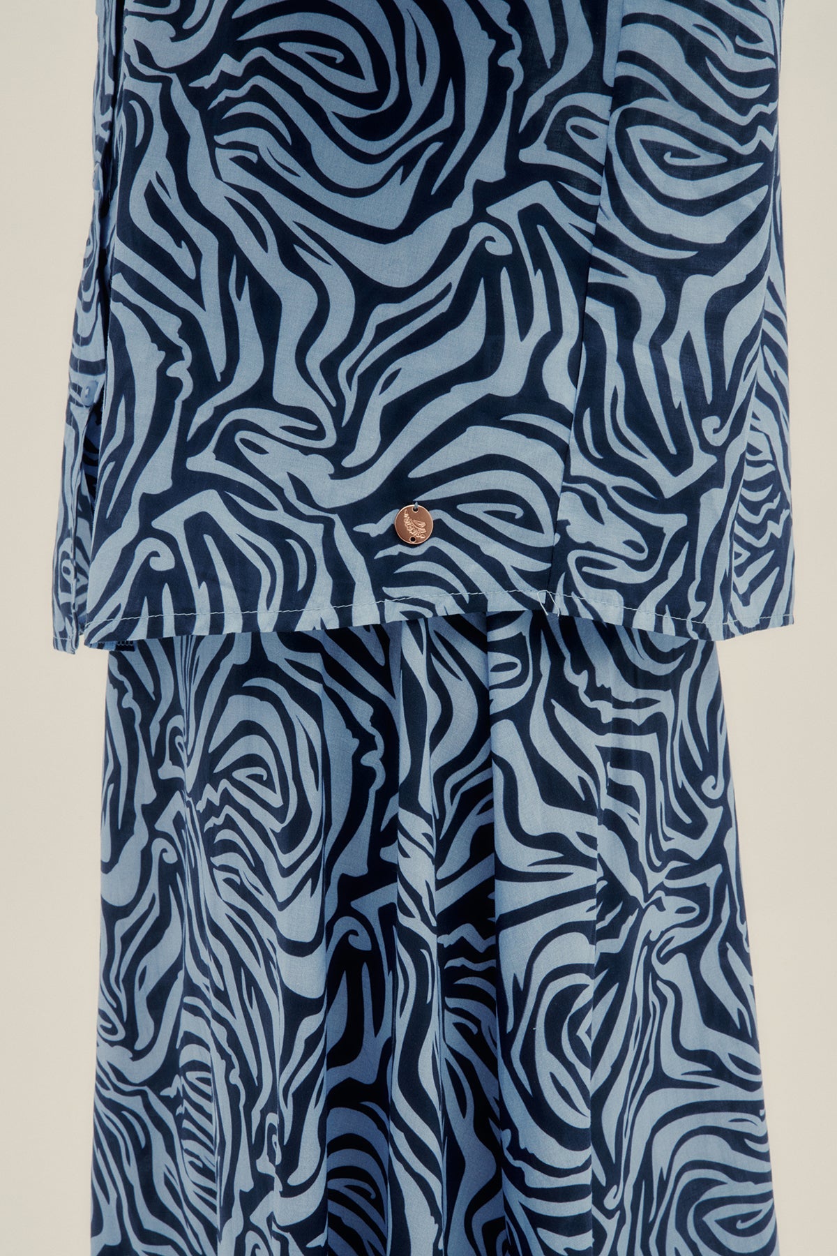 Falda Maxi Zebra Azul - Polonio