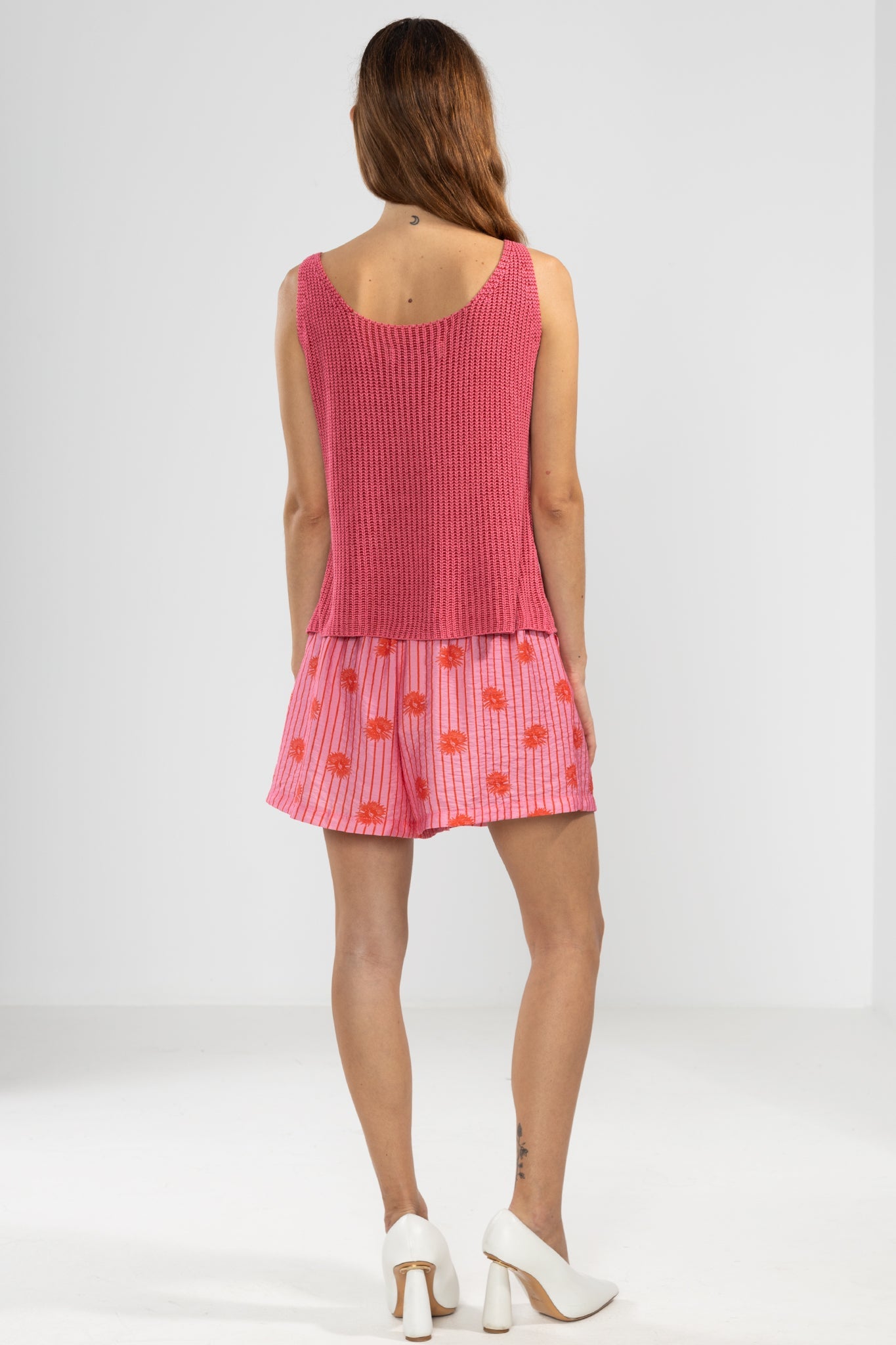 Top in tessuto Eli fucsia