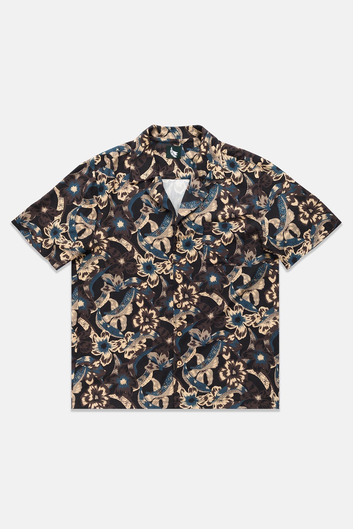 Organico Camp-Collar Shirt Blue - Polonio