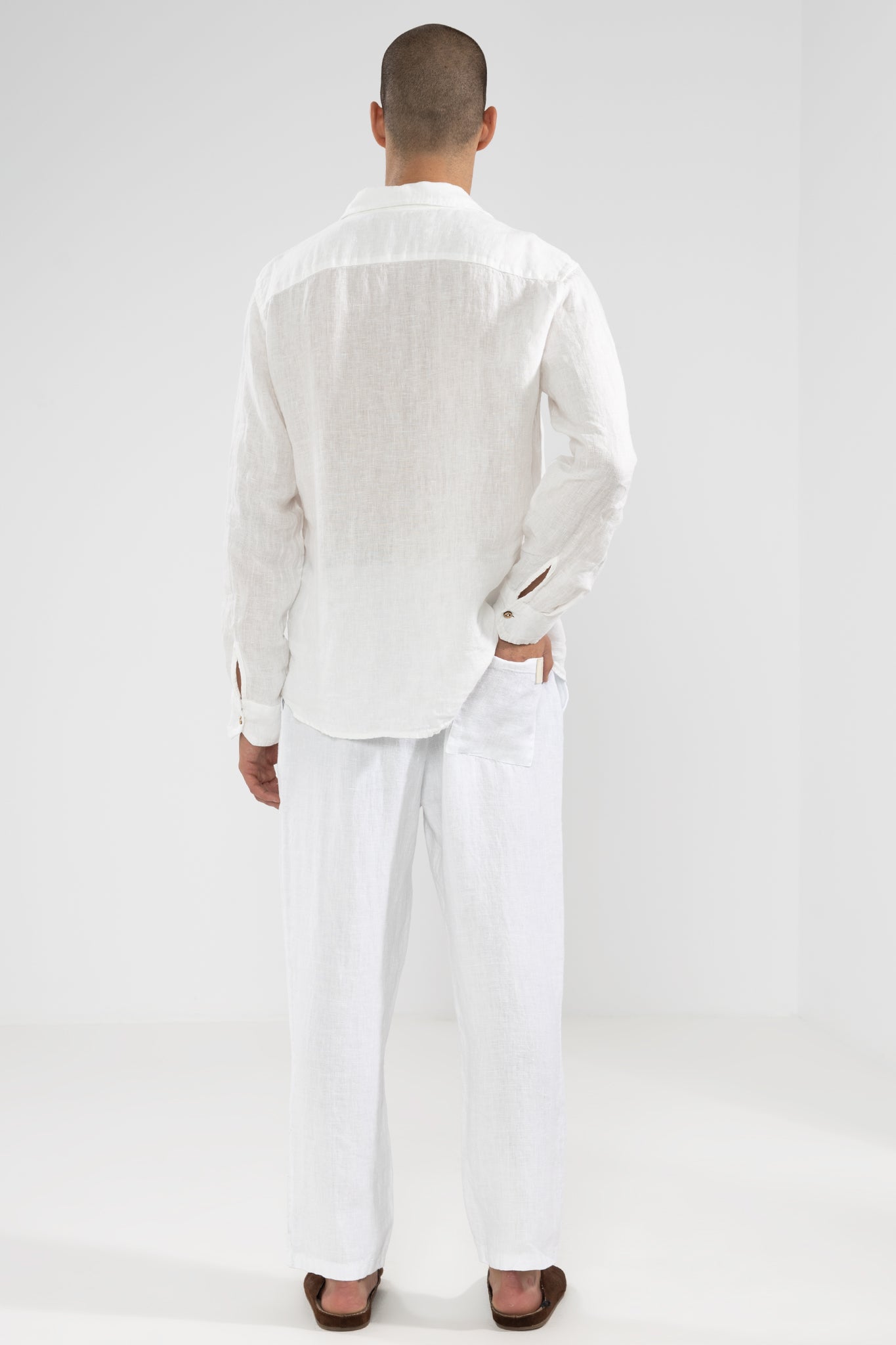 Premium Linen Pants in White