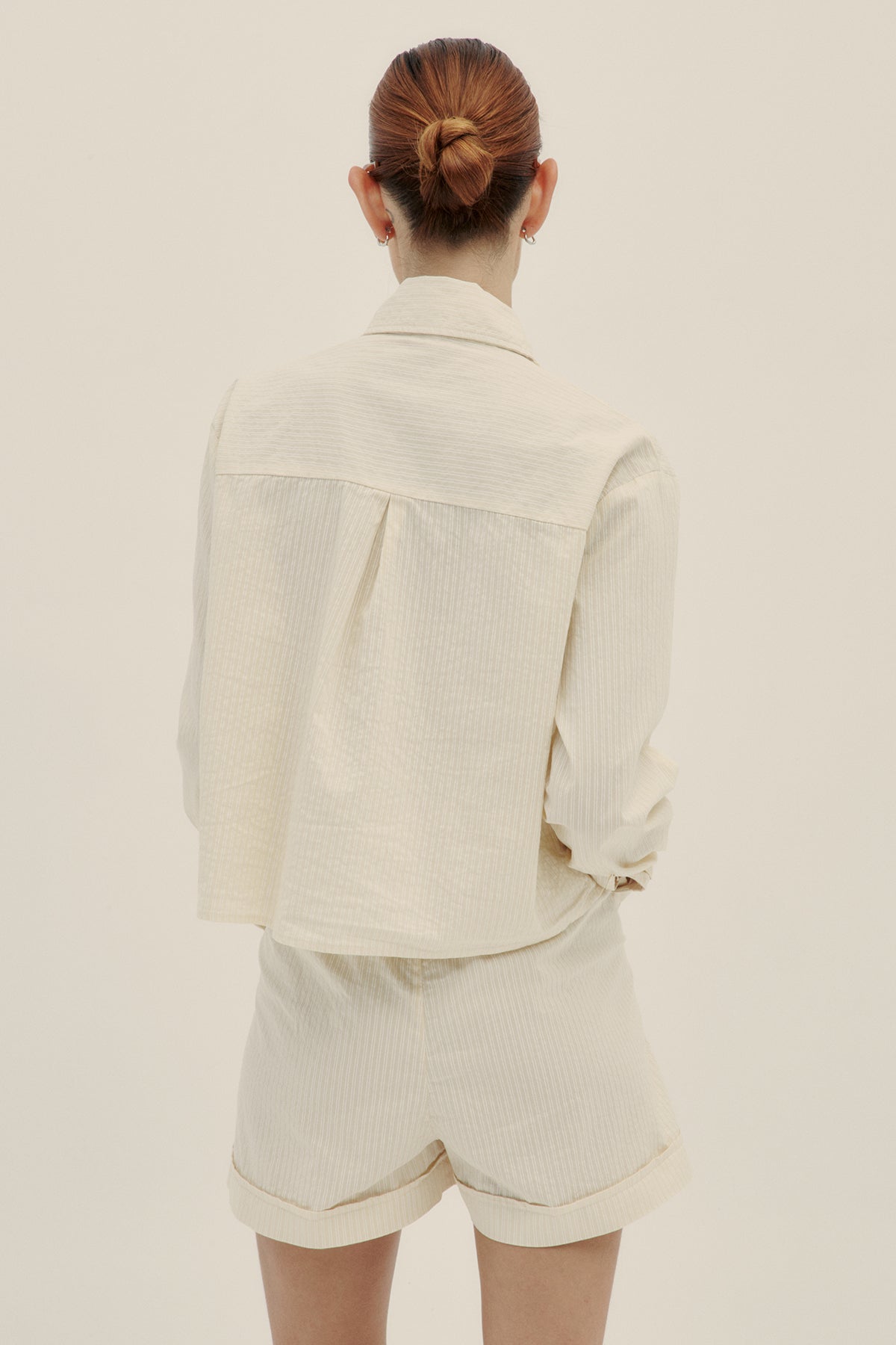 Safari Cotton Poplin Pao Long Sleeve Shirt - Polonio