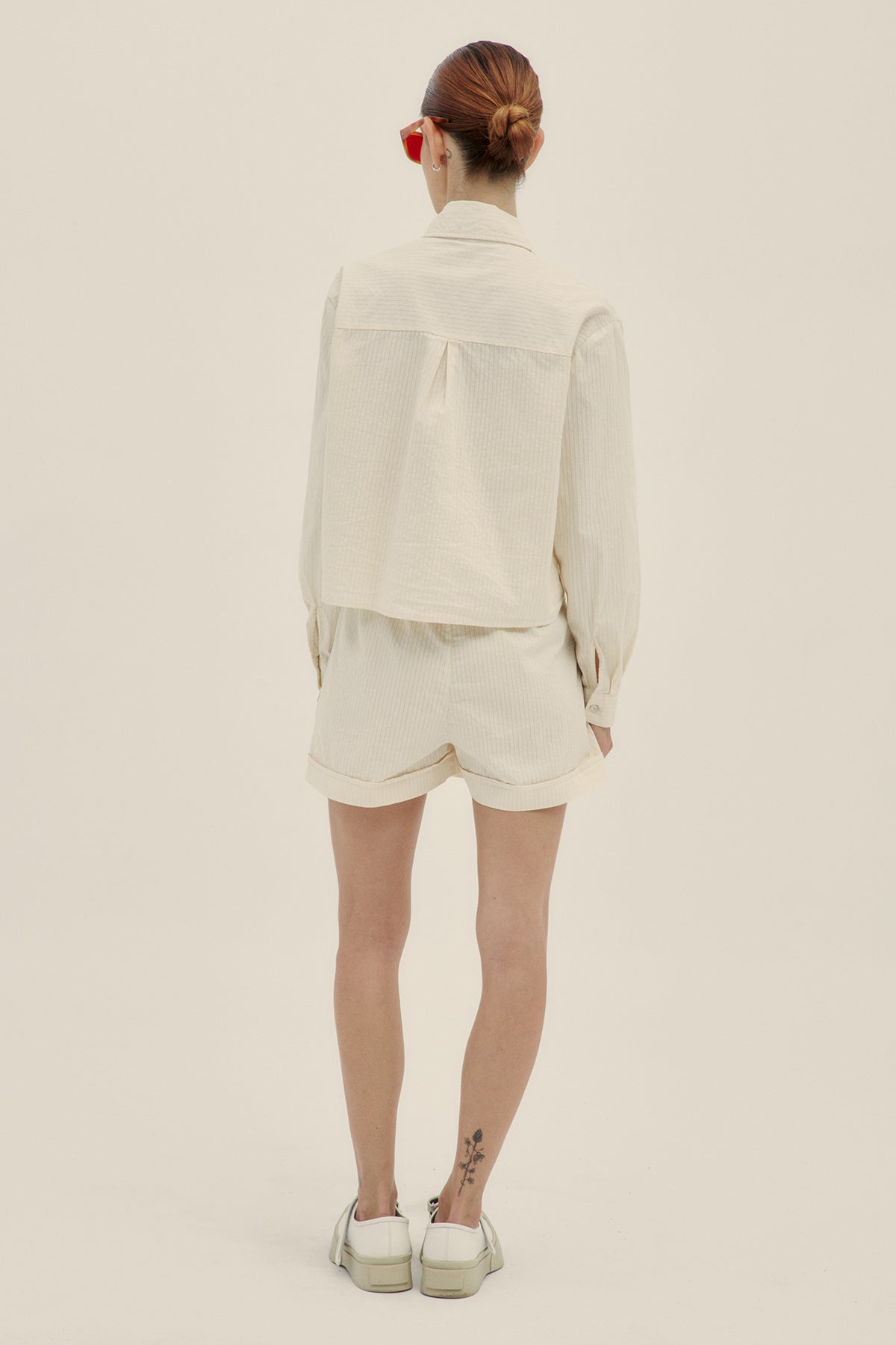 Safari Cotton Poplin Pao Long Sleeve Shirt - Polonio