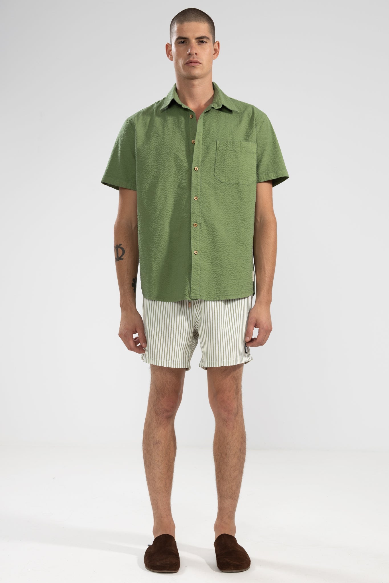 Short de Baño La Huella Classic Pistachio - Polonio Uruguay