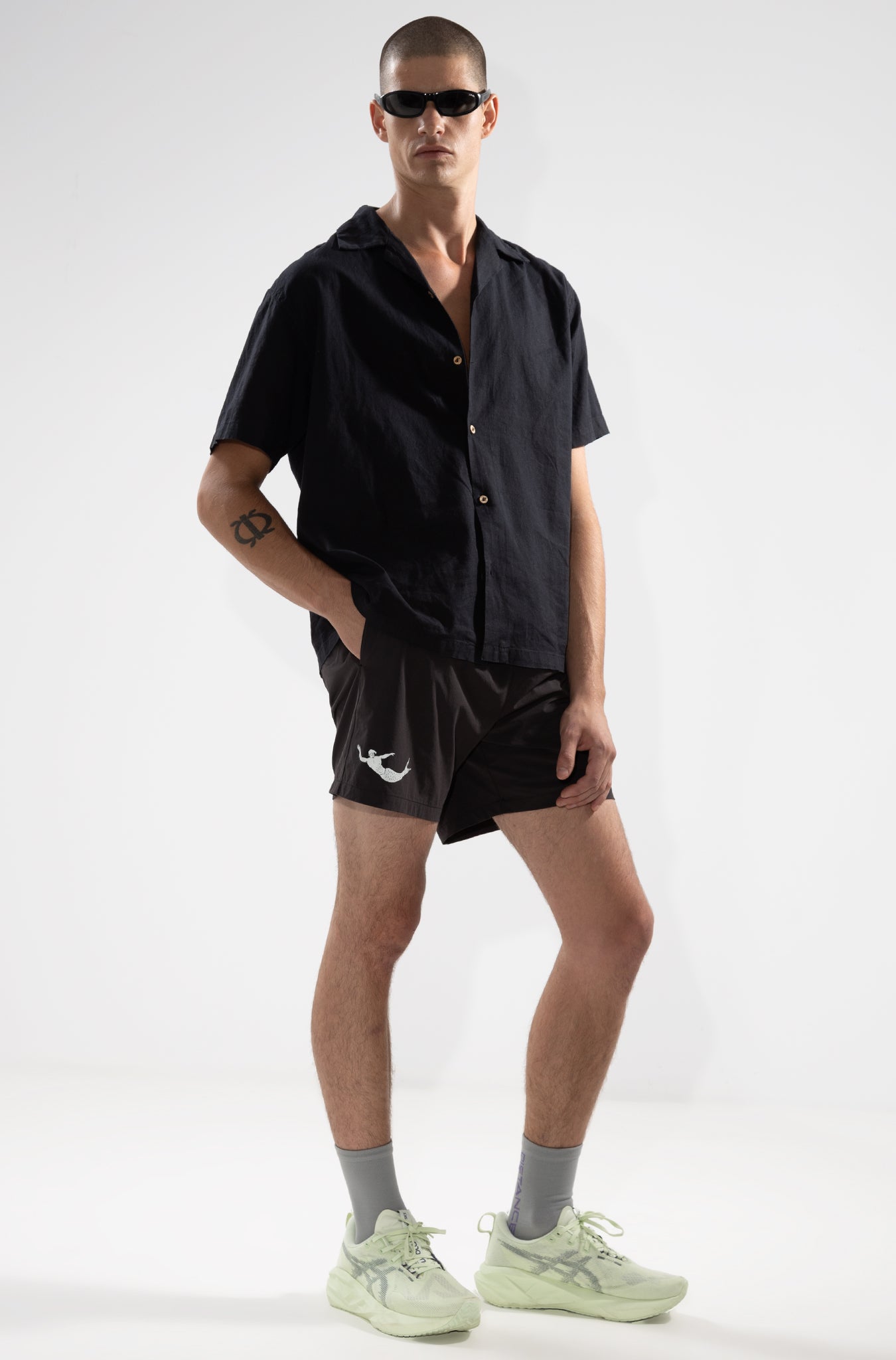 Men's Swimsuit with Reflective Mermaid Print | Polonio