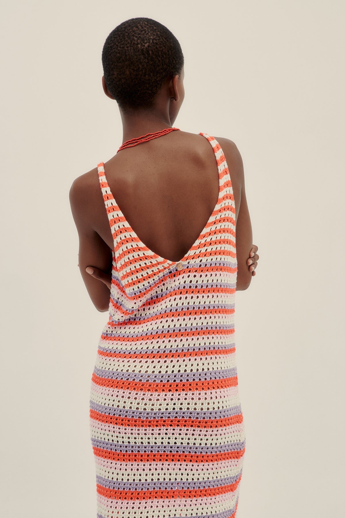 Short Striped Knit Dress - Polonio