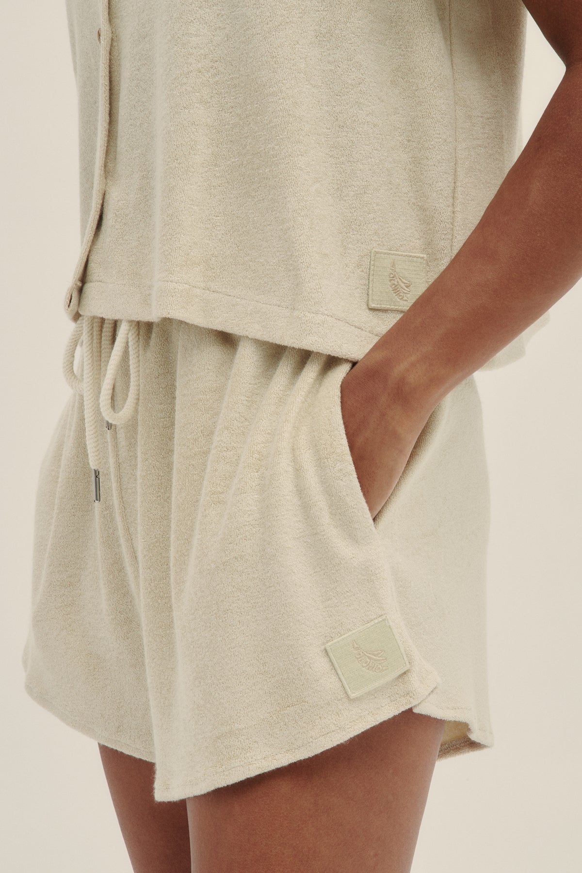 Shorts Vale Terry Crema - Polonio