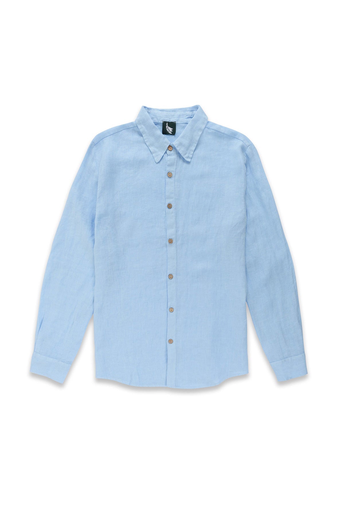 Sky Blue Linen Shirt - Polonio