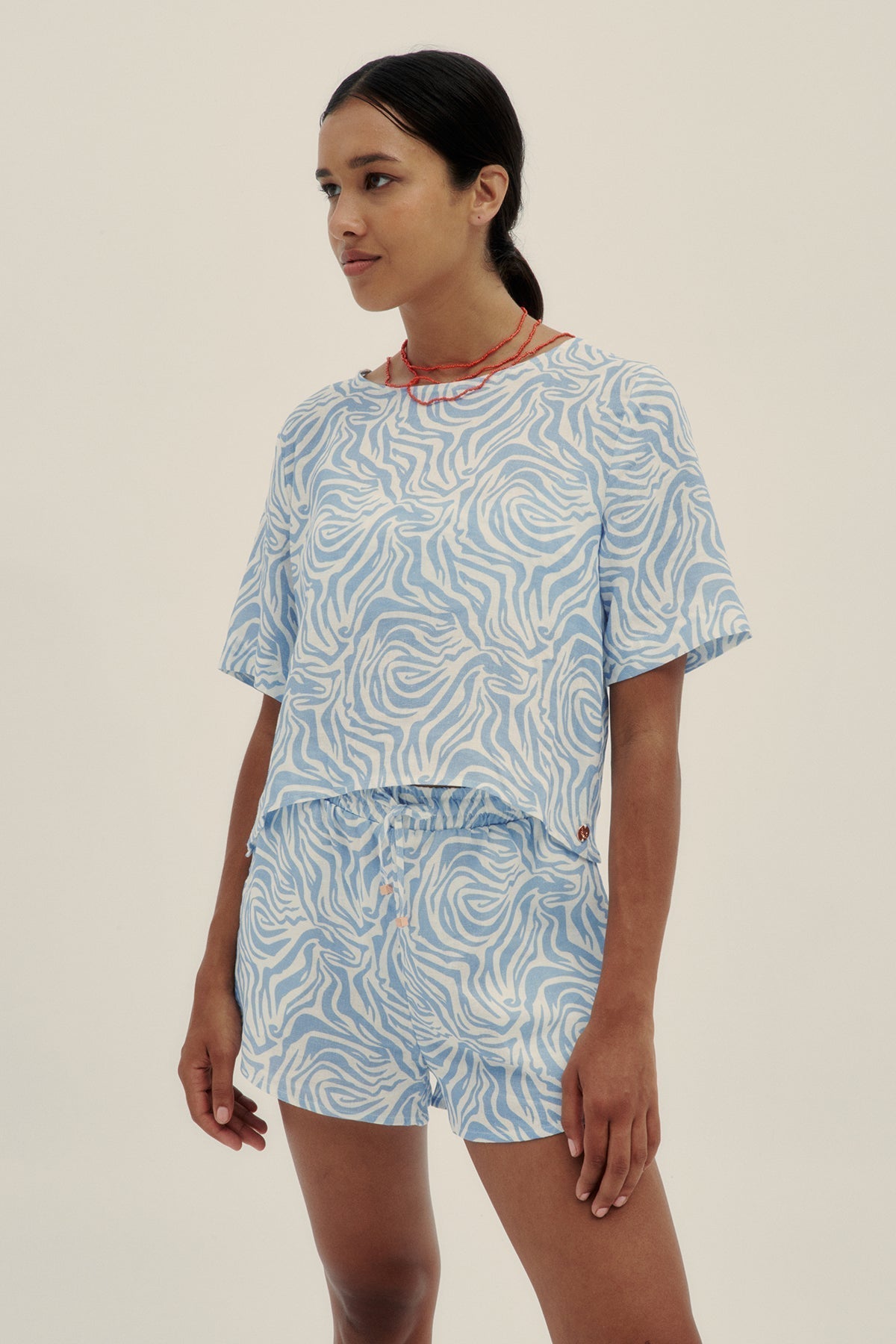 Top Fefe Zebra Cielo - Polonio