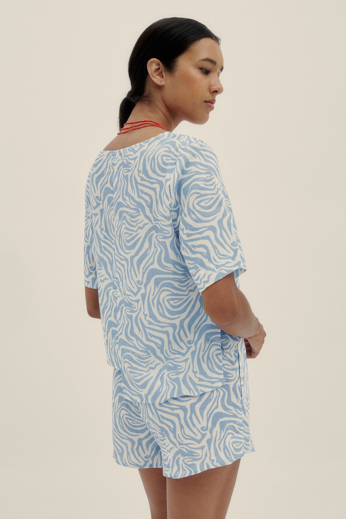 Top Fefe Zebra Cielo - Polonio