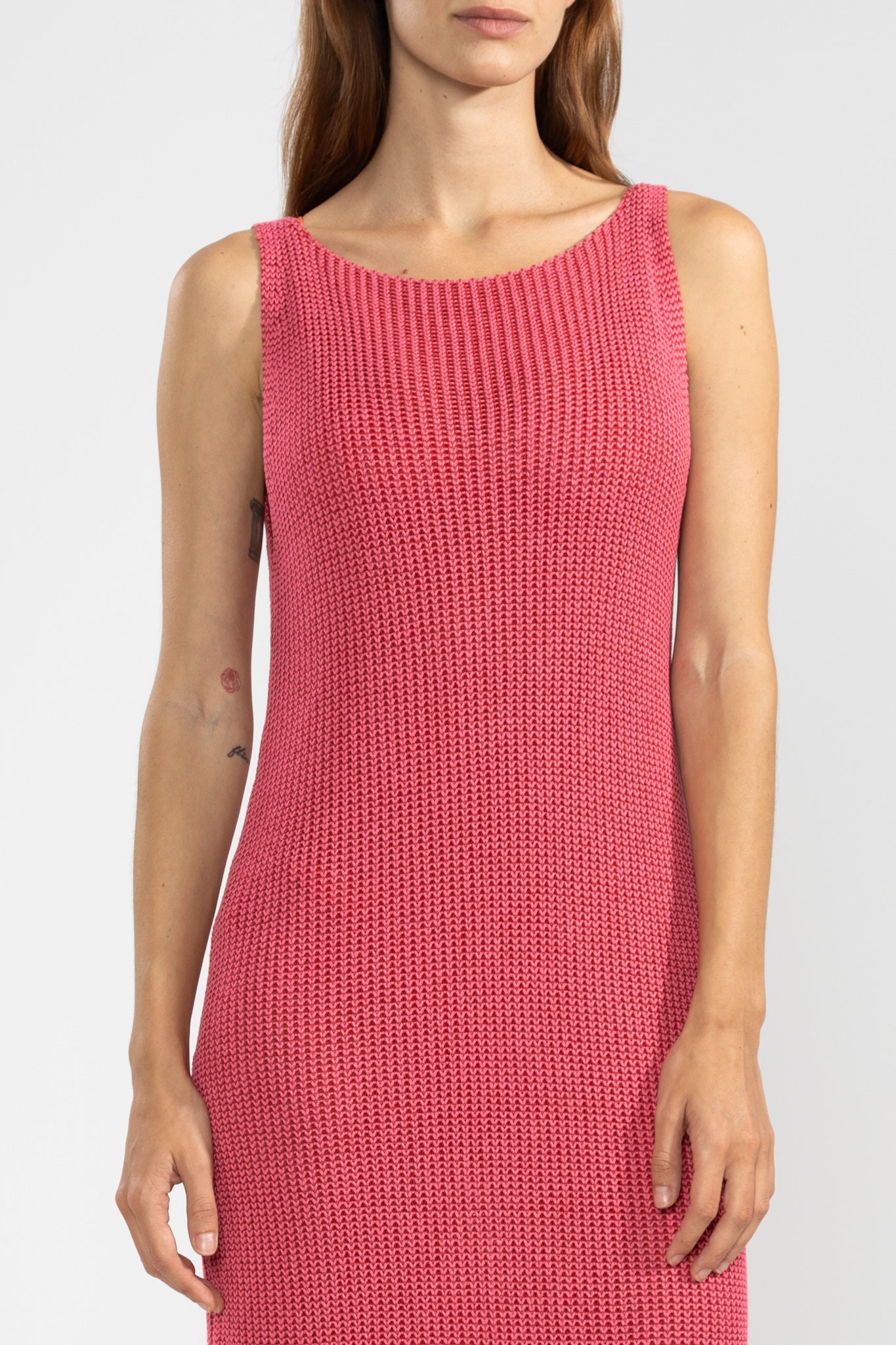 Eli Dress Knitted in Fuchsia