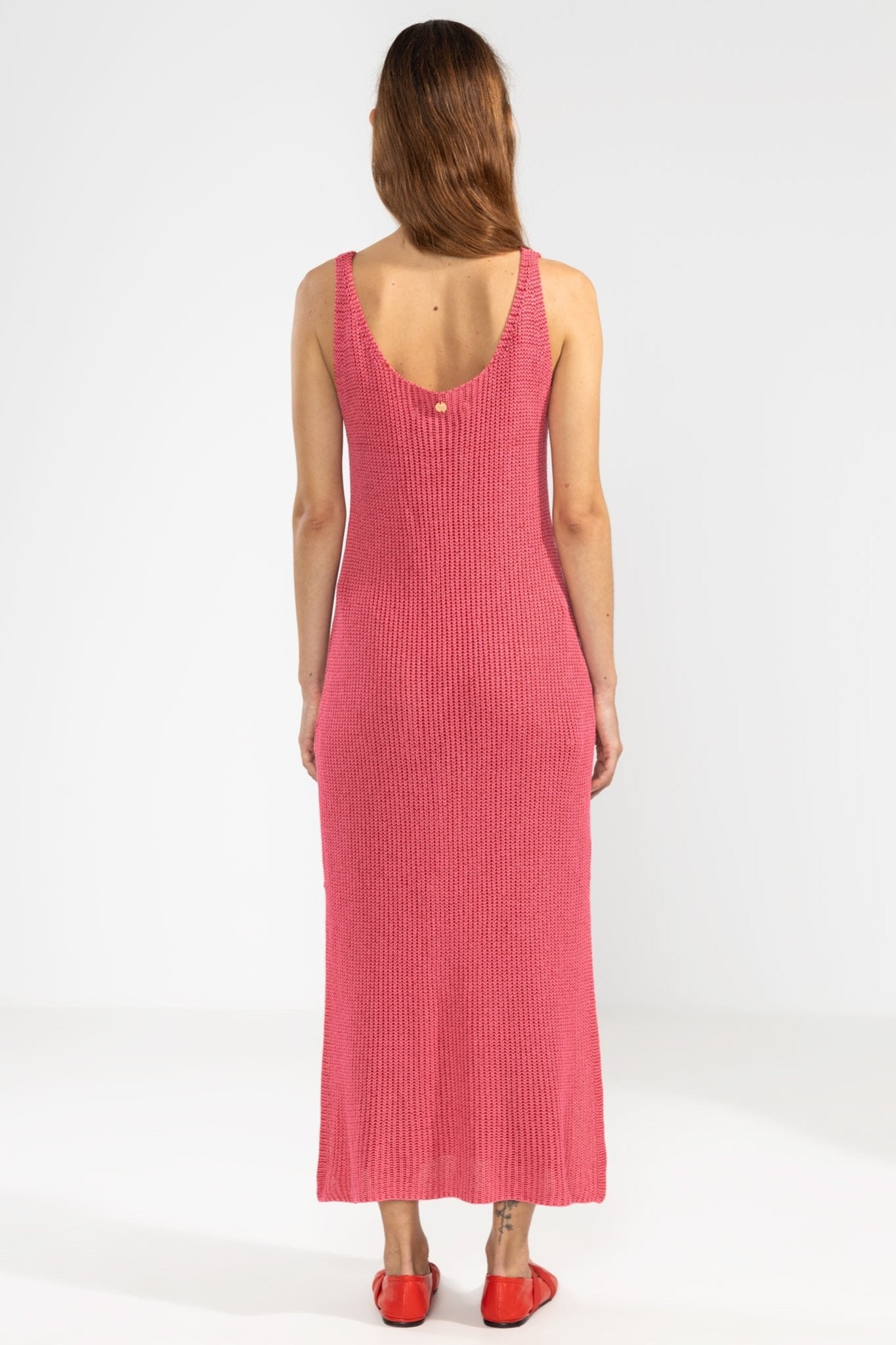 Eli Dress Knitted in Fuchsia