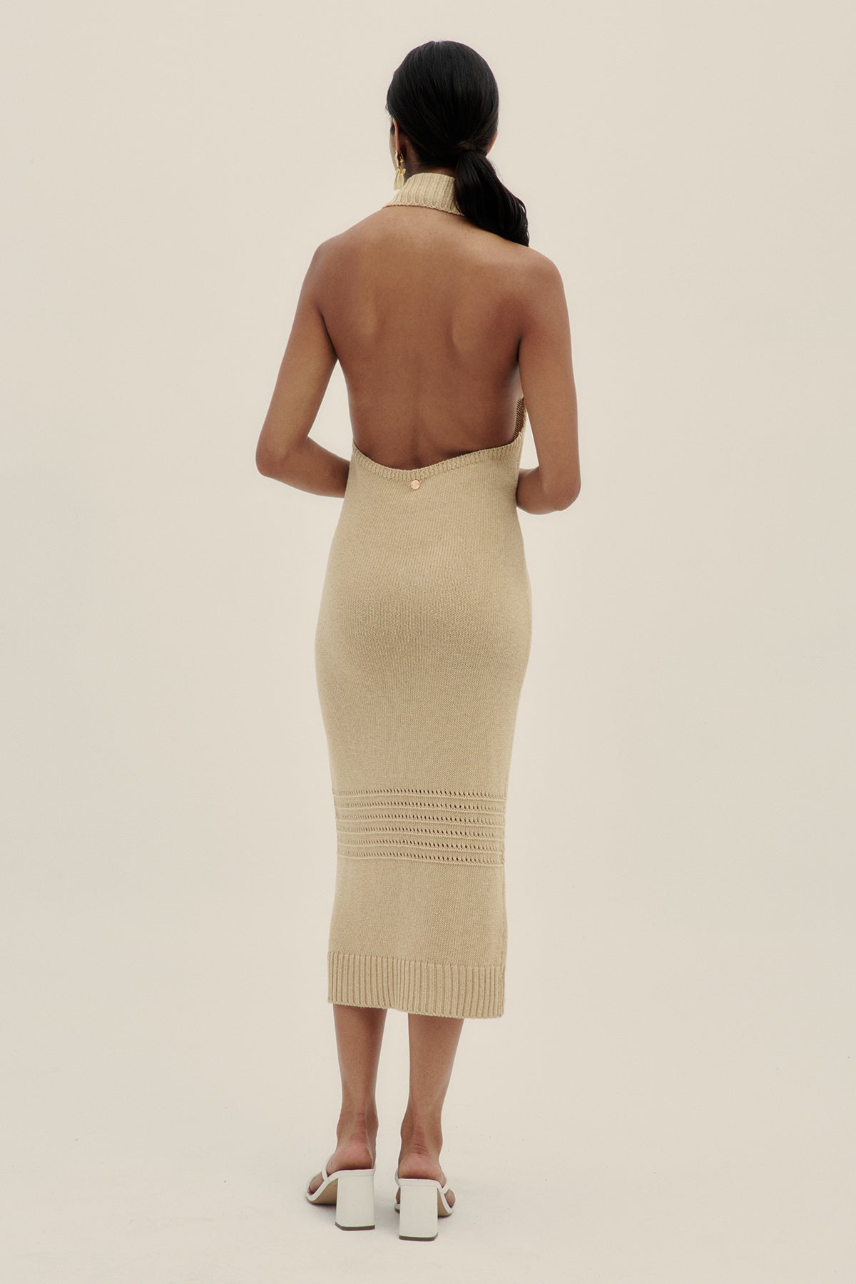 Vestido Tejido Halter Safari - Polonio