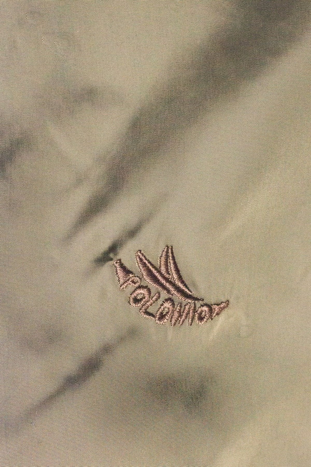 Olive Embroidered Swim Trunks - Polonio