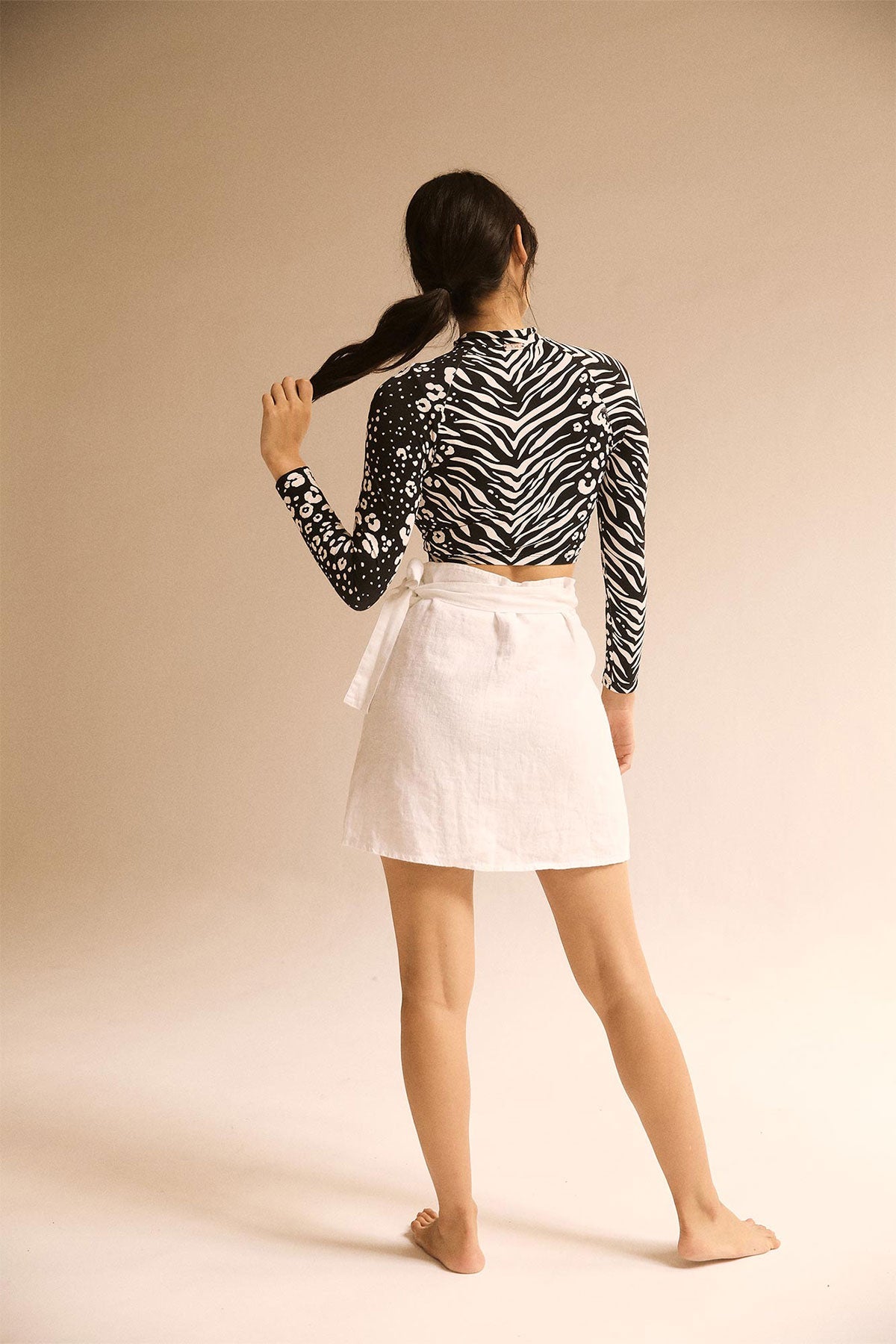 Premium Heavy Linen Short Skirt - Polonio